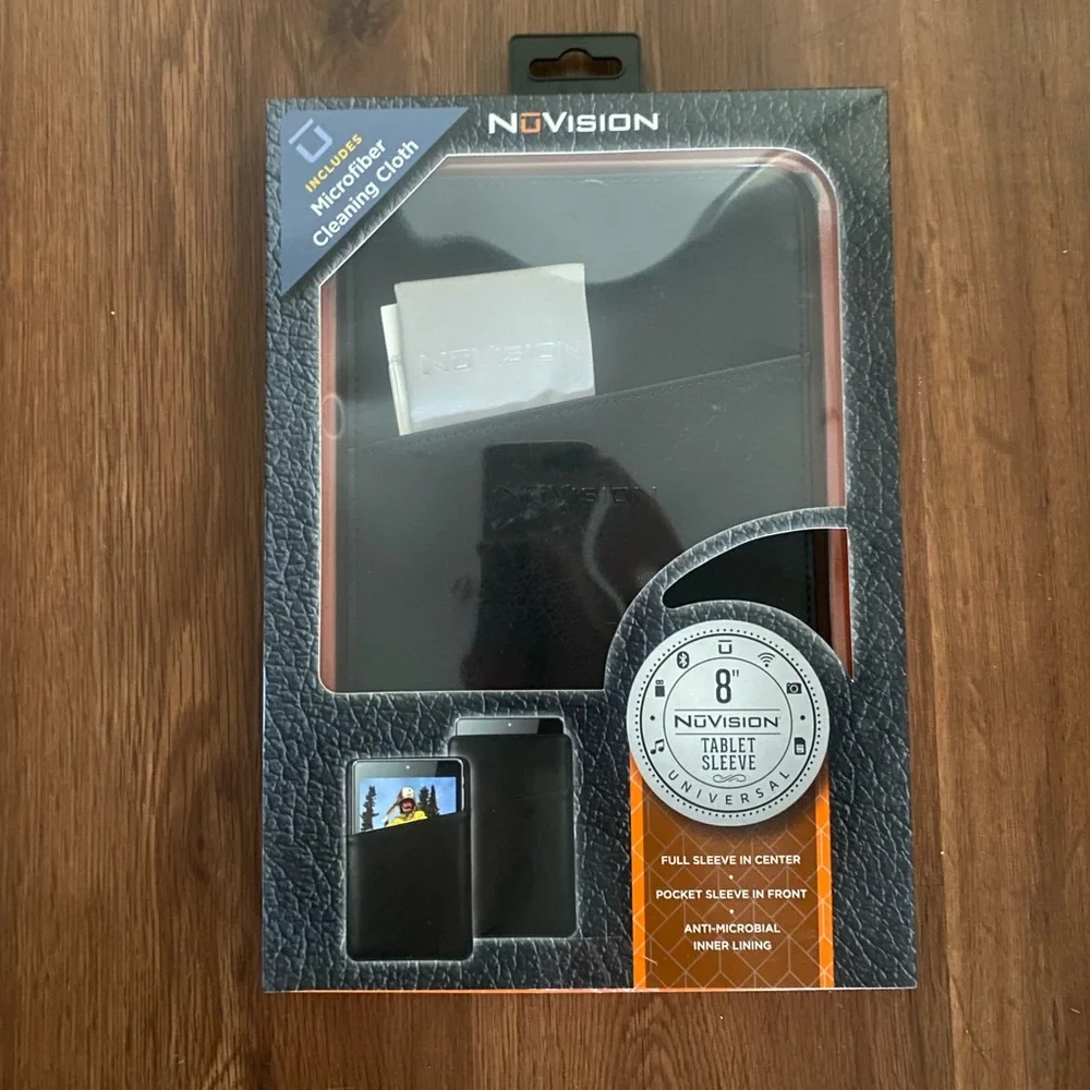 Tablet Sleeve 8” Black SL800BK NuVision‎ Universal NEW! FITS MOST SLIM Tablets